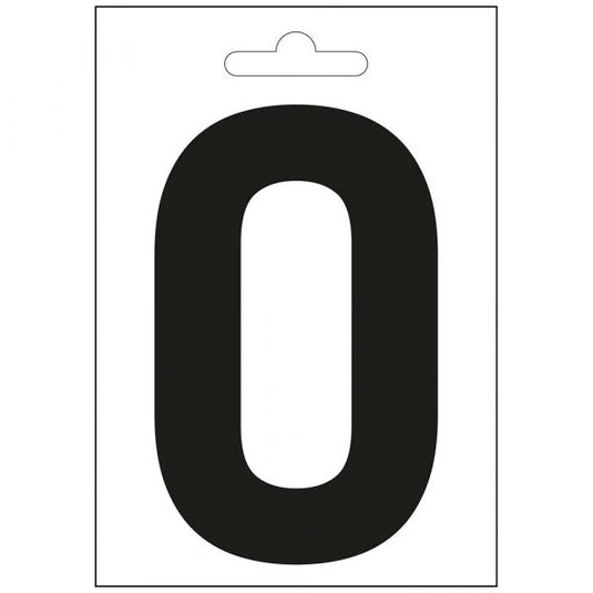 Nautic letter o zwart 100 mm.