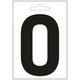 Nautic letter o zwart 100 mm.