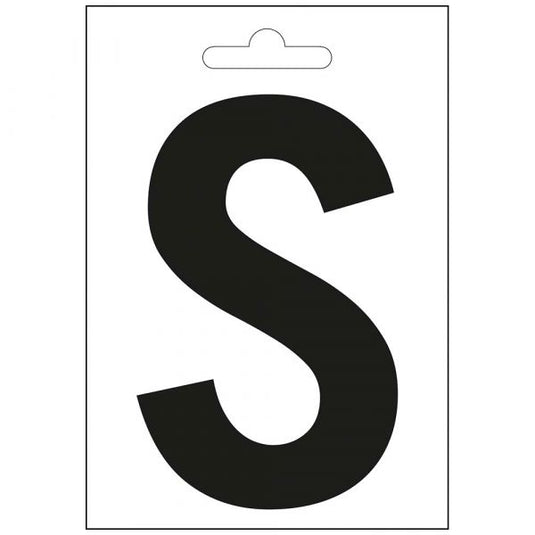 Nautic letter s zwart 100 mm.