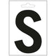 Nautic letter s zwart 100 mm.