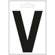 Nautic letter v zwart 100 mm.