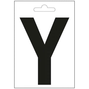 Nautic letter y zwart 100 mm.