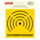 Sticker elektronisch beveiligd - 150x150 mm.