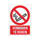 Bord verboden te roken - 230x330 mm.