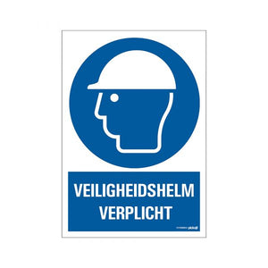 Bord veiligheidshelm verplicht - 230x330 mm.