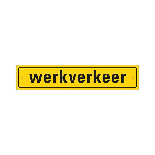Bord werkverkeer incl. zuignapjes - 80x400 mm met boorgaten.