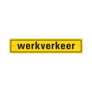 Bord werkverkeer incl. zuignapjes - 80x400 mm reflectieklas.