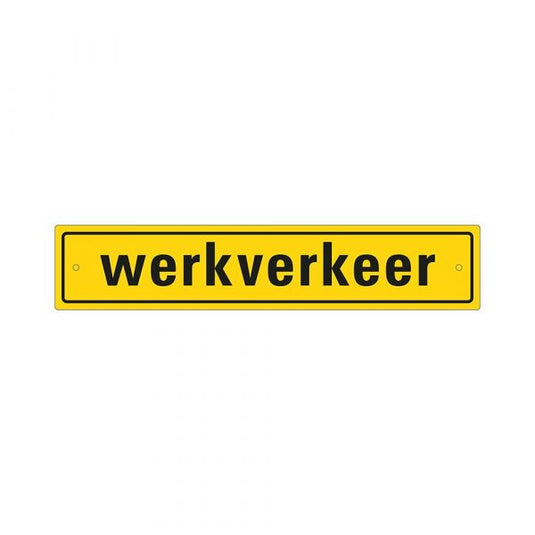 Bord werkverkeer incl. zuignapjes - 80x400 mm reflectieklas.