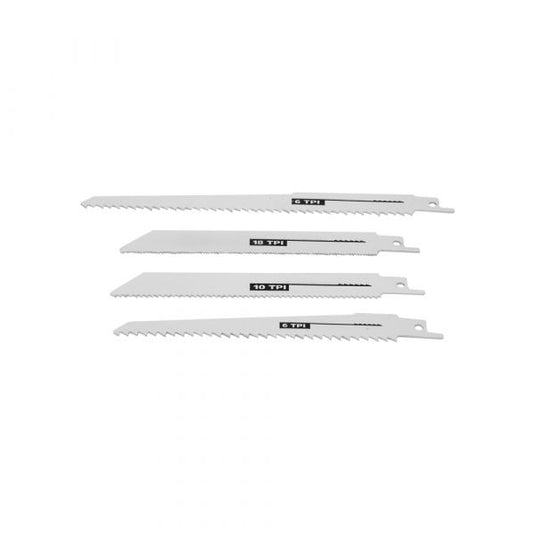 Reciprozagenset hout metaal 4 dlg.