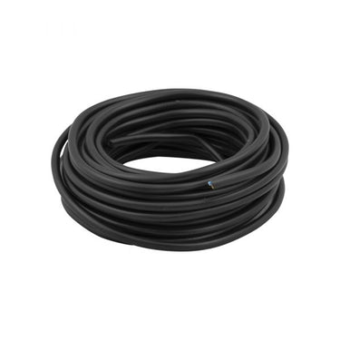 Q-link huishoudsnoer 2x0.75 zwart 10 meter.