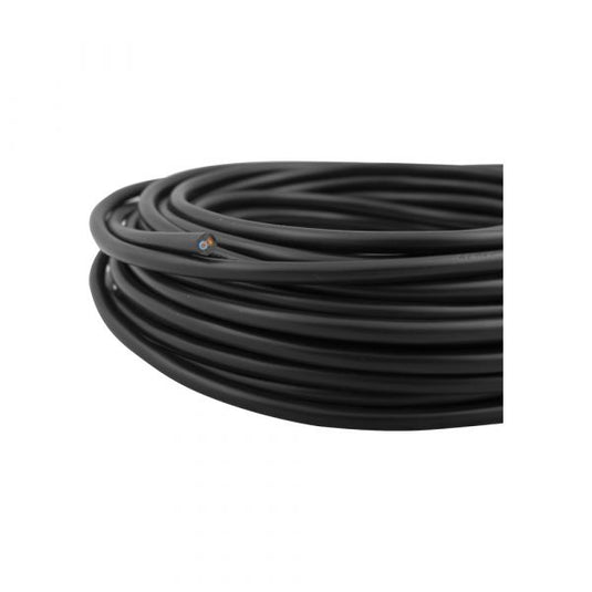 Huishoudsnoer 2x0.75 zwart 20 meter