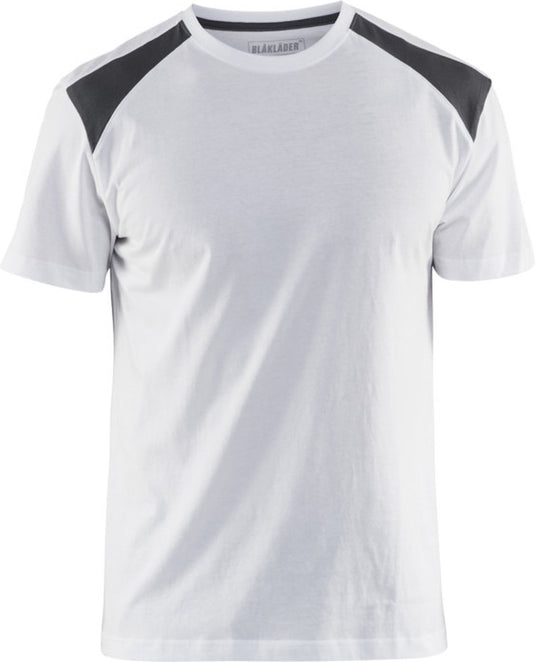 Blåkläder t-shirt 3379-1042-1098 wit donkergrijs mt. l
