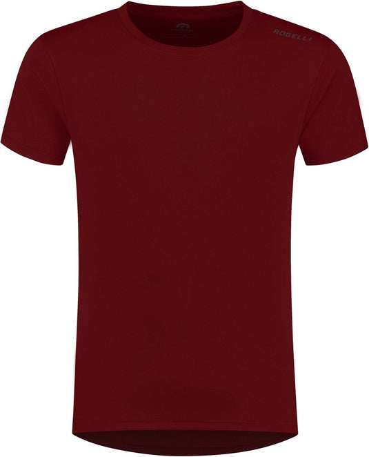 Rogelli promo hardloopshirt heren - korte mouwen - bordeaux - m