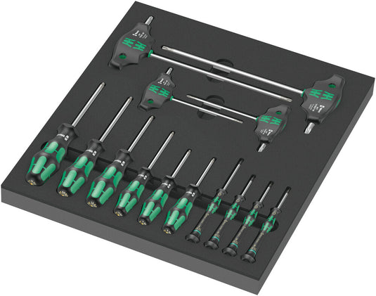 Wera 9712 schuimrubberen inzetstuk met torx® hf-schroevendraaiers set 1, 14-delig - 05150103001
