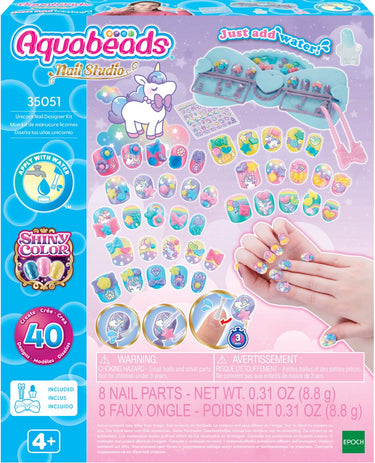 Aquabeads nagelstudio eenhoorn - manicure set voor kinderen - vanaf 4 jaar