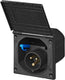 Proplus vierkante wandinvoerdoos - 16a - ip44 - 230v - zwart - afsluitbare deksel