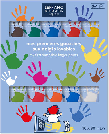 Lefranc bourgeois lefranc bourgeois education gouache vingerverf set 10x80ml