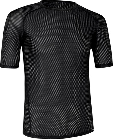 Gripgrab - ultralight mesh korte mouw base layer zomer fiets ondershirt polygiene zweethemd - zwart - heren - maat l