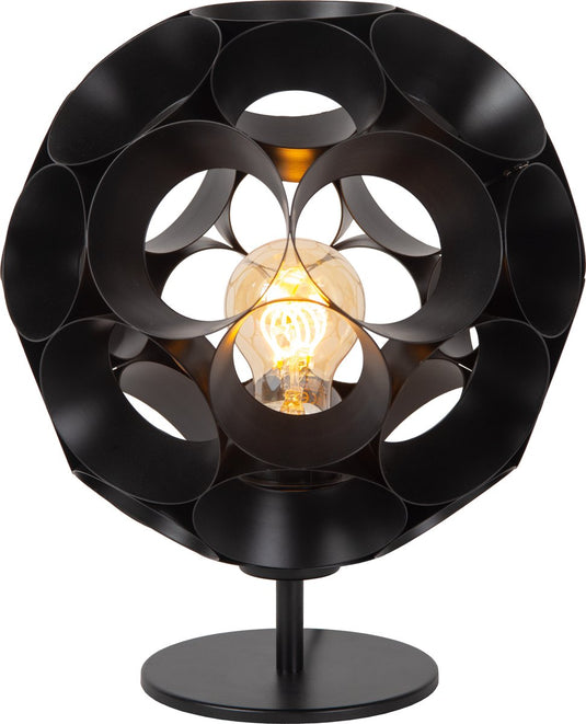 Lucide hannelore - tafellamp - ø 25 cm - 1xe27 - zwart