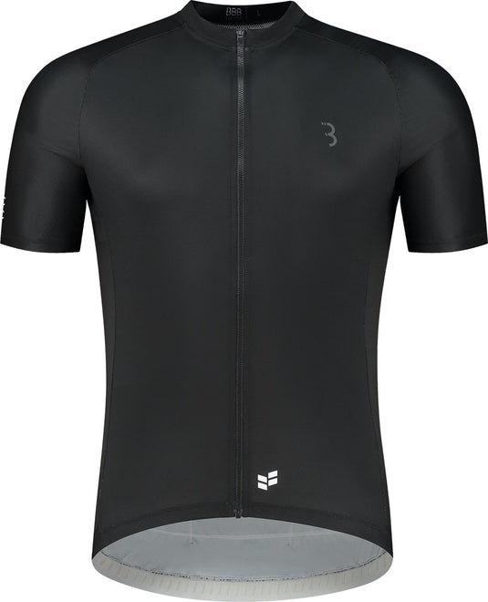Bbb cycling comfortfit r - duurzaam fietsshirt heren korte mouw - 15-25 °c - ademend mtb en wielrenshirt - 3 achterzakken - zwart