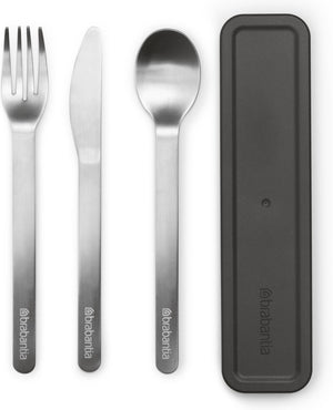 Brabantia make take bestekset 3-delig donkergrijs | 2 stuks