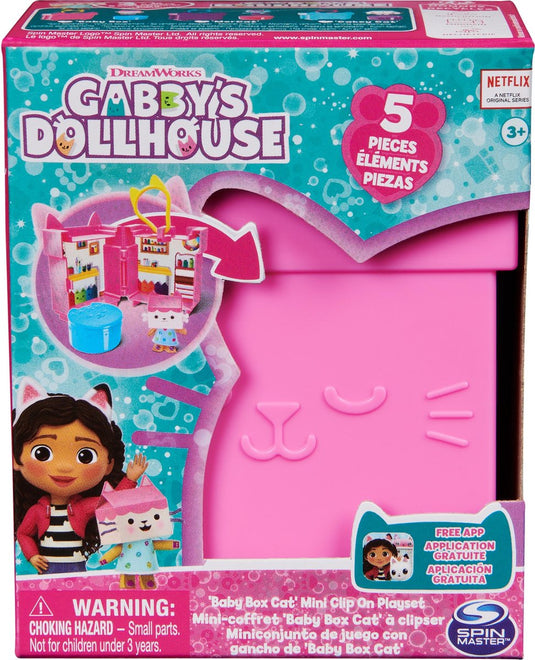 Gabby's poppenhuis gabby’s poppenhuis - speelset met clip met speelgoedfiguur en poppenhuisaccessoires - stijlen kunnen verschillen