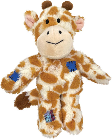 Kong wild knots giraffe | sterk pluche hondenspeelgoed - geel