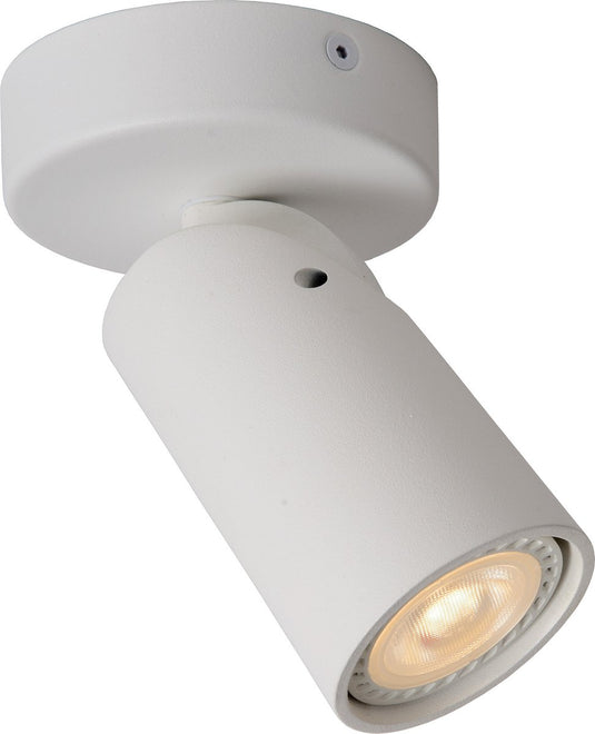 Lucide xyrus - plafondspot (plafondlamp) - ø 9 cm - led dim to warm - gu10 - 1x5w 2200k 3000k - wit