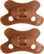 Difrax fopspeen natural - 0 tot 6 maanden - bruin - 2 stuks