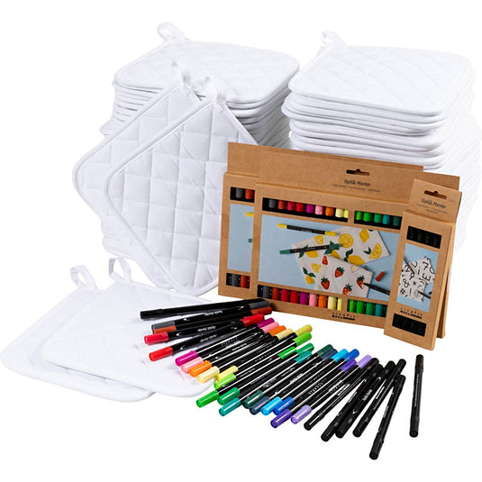 Easykit https: www.cchobby.nl groepsset-pannenlappen-met-stiften-zwart-wit-1-set