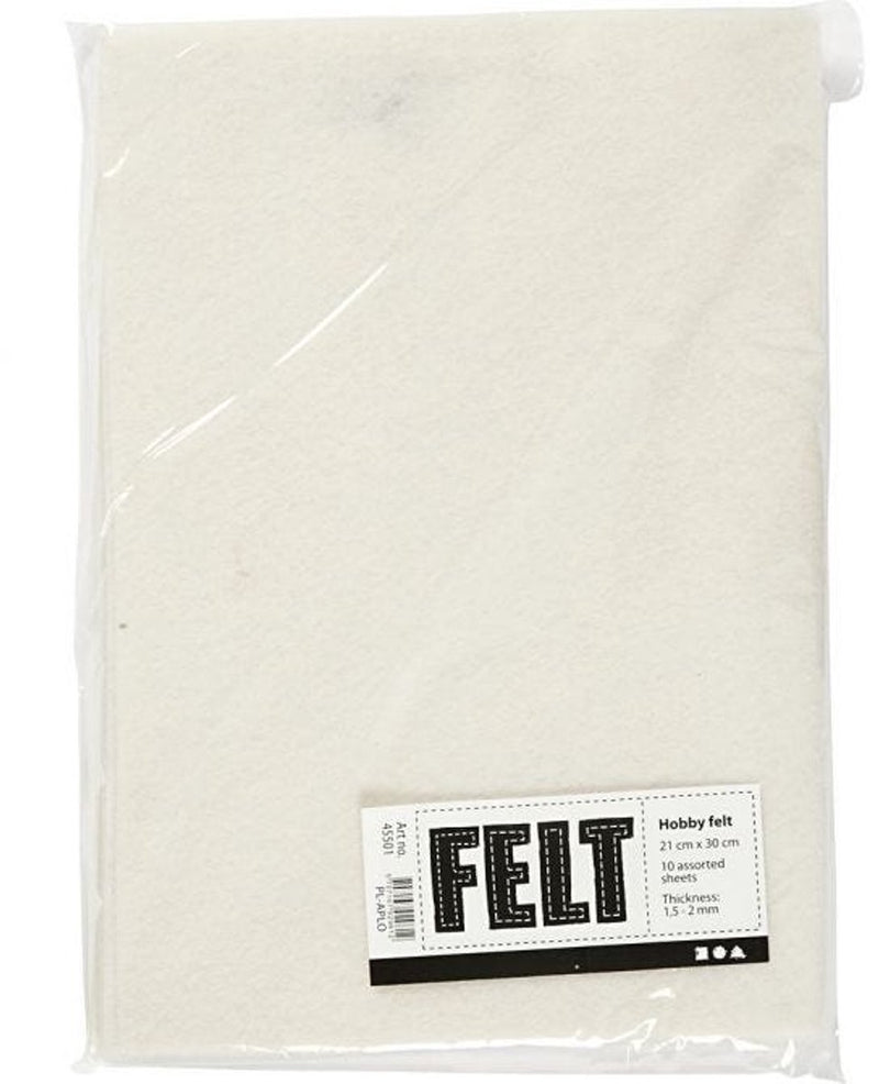 Afbeelding laden in galerijviewer, Creativ company hobbyvilt off-white a4, 10 vellen
