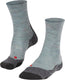 Falke tk2 melange anti-blaar dik wol functioneel materiaal wandelsokken dames blauw - maat 37-38