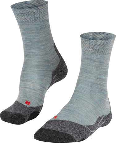 Falke tk2 melange anti-blaar dik wol functioneel materiaal wandelsokken dames blauw - maat 39-40