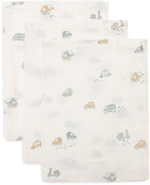 Jollein baby hydrofiel washandje 15x20cm - baby washandje - on the go - 3 stuks