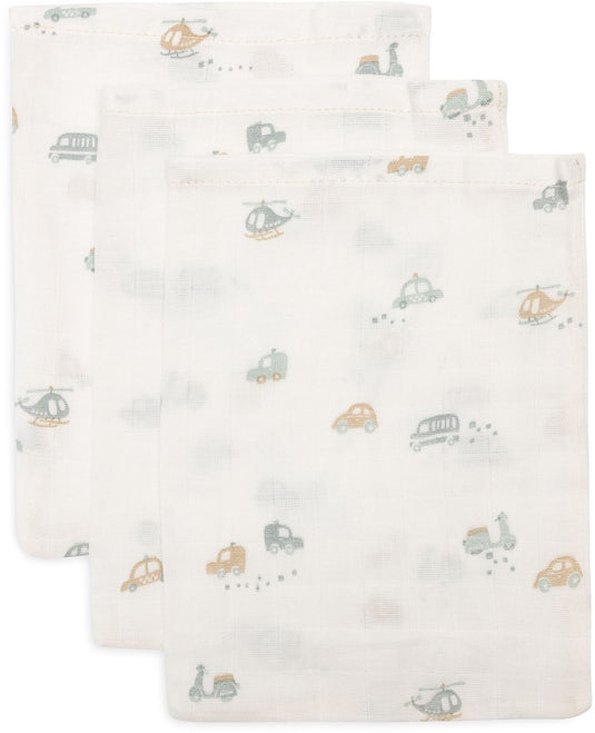 Jollein baby hydrofiel washandje 15x20cm - baby washandje - on the go - 3 stuks