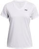 Under armour tech ssv- solid-wht dames sportshirt - wit - zwart