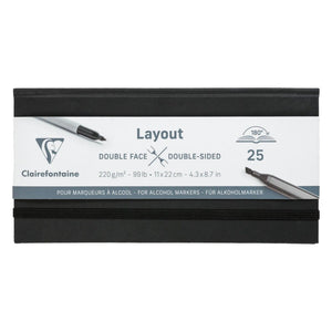Clairefontaine • layout alcohol markers boek 220g 11x22cm 25x