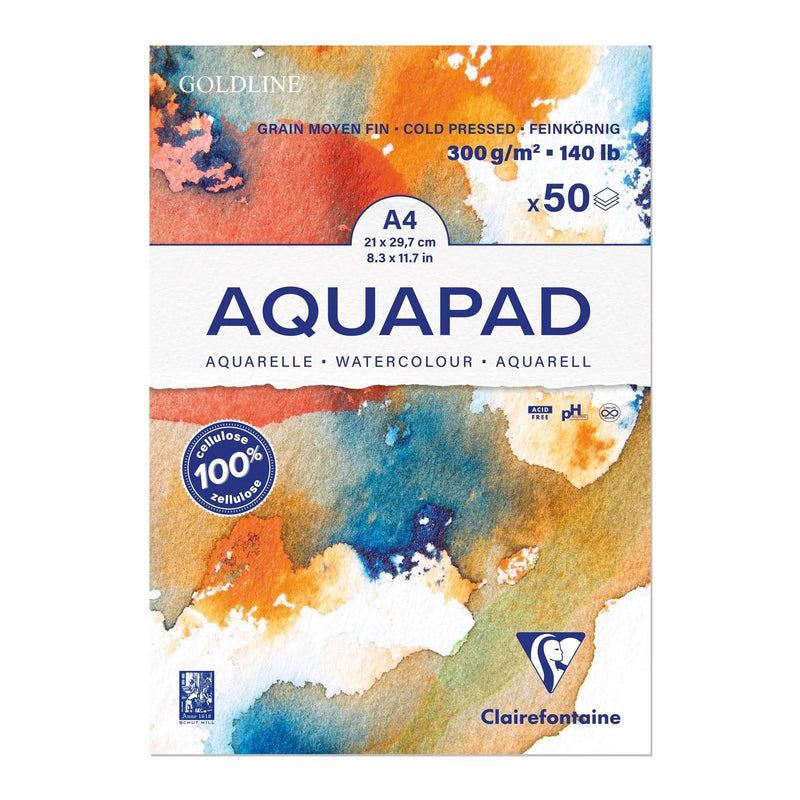 Load image into Gallery viewer, Clairefontaine • aquapad aquarelpapier 300g fijne textuur a4 50x
