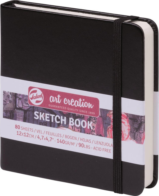 Talens art creation schetsboek zwart 12x12cm