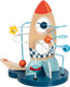Goki kralenstructuur: space orbit 21 19,5x14x21,4cm, met galaxy katapult, hout en metaal, 1+
