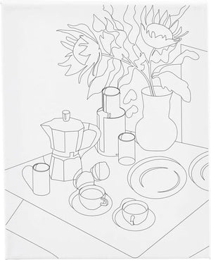 Creativ company schildercanvas met print onbijttafel - 24x30cm