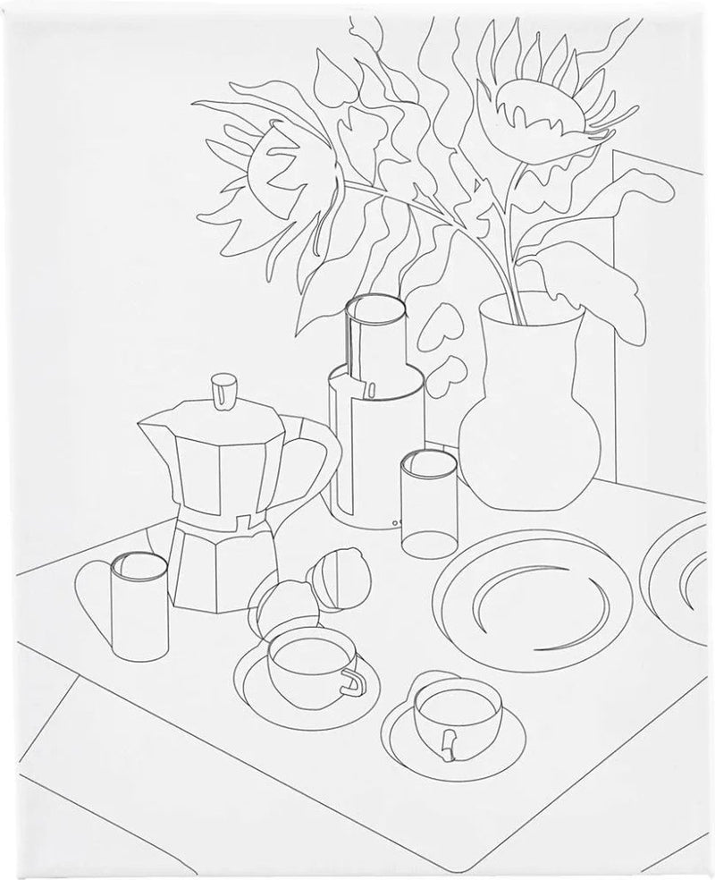 Chargez l'image dans la visionneuse de la galerie, Creativ company schildercanvas met print onbijttafel - 24x30cm
