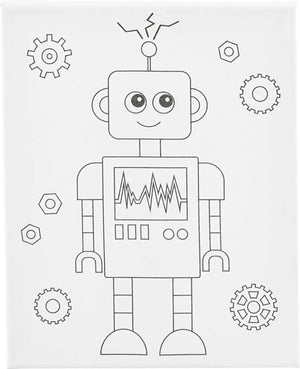 Creativ company schildercanvas met print robot - 24x30cm