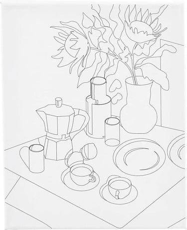 Creativ company schildercanvas met print onbijttafel - 24x30cm