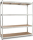 Kreator krt674005 robuust opbergrek - 180 x 60 x 160 - max 1000kg - inclusief 4 schappen