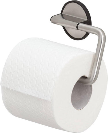 Tiger tune - wc rolhouder zonder boren - toiletrolhouder - zelfklevend 3m tape - rvs geborsteld zwart
