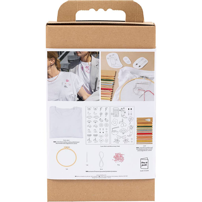 Load image into Gallery viewer, Creativ company https: www.cchobby.nl hobbyset-borduurwerk-t-shirt-wit-1-doos
