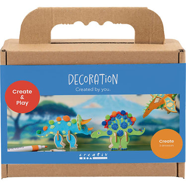 Creativ company https: www.cchobby.nl mini-hobbyset-decoratie-dinosaurus-blauw-groen-oranje-rood-1-doos