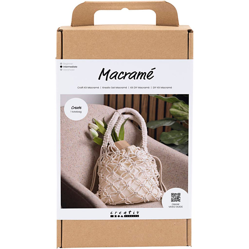 Load image into Gallery viewer, Https: www.cchobby.nl hobbyset-macrame-tas-wit-1-doos
