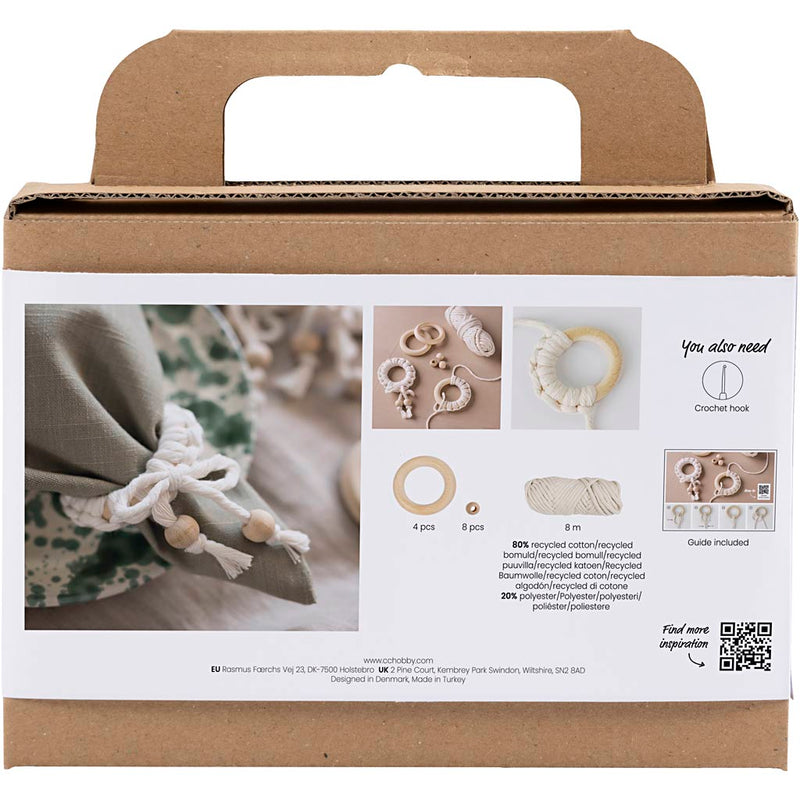 Load image into Gallery viewer, Creativ company mini hobbyset macrame servetring off-white
